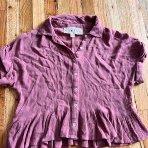 Pink cropped blouse